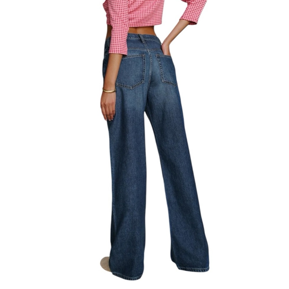 Reformation Palmer Lived In High Waist Baggy Wide Leg Jeans 32 33 EXCELLENT!! - Picture 3 of 6
